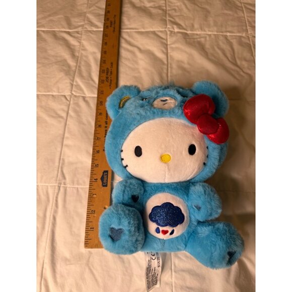 Basic Fun Care Bear X Sanrio Hello Kitty Grumpy Bear Red Bow Fun Size Plush Toy - Picture 10 of 16